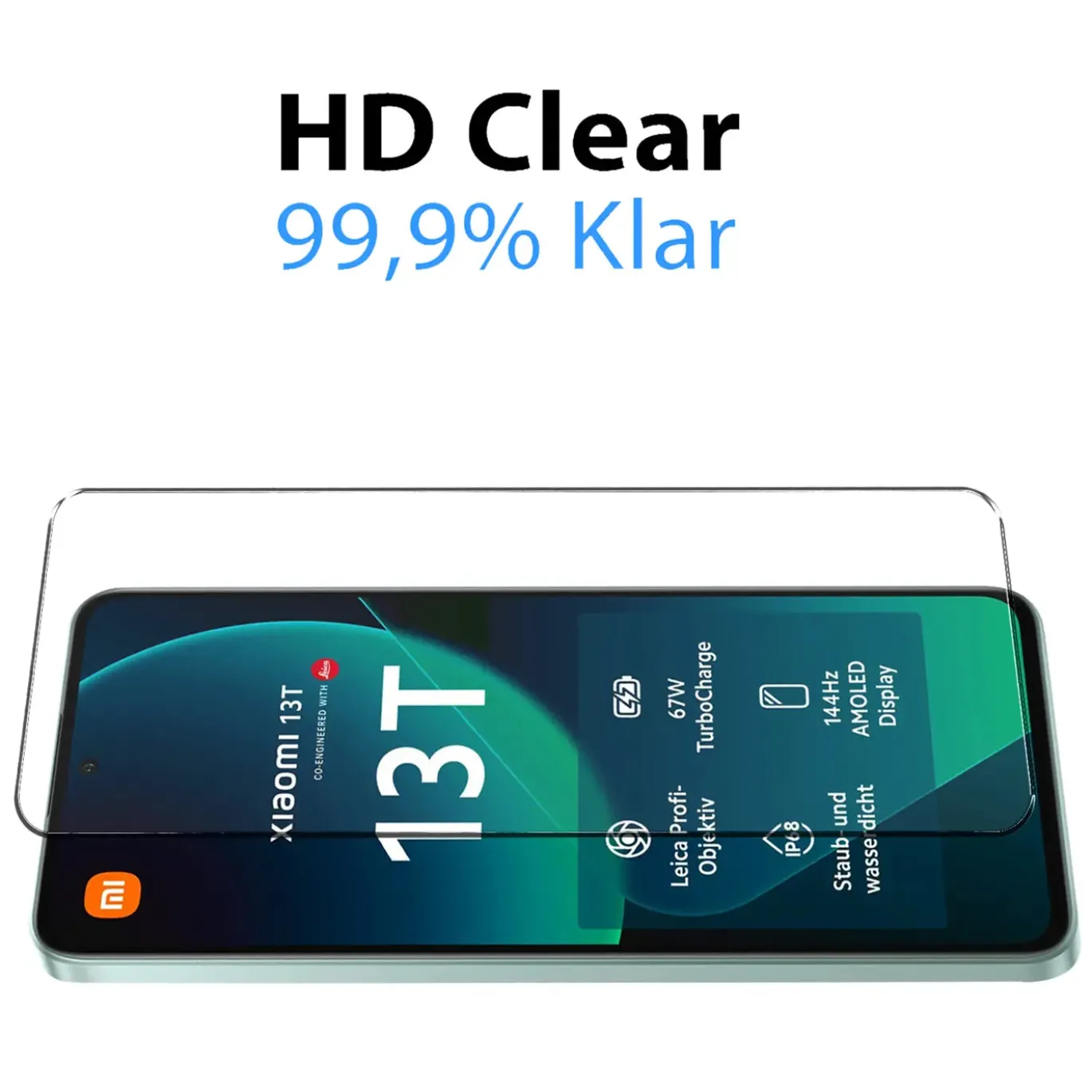 Xiaomi 13T / 13T Pro - 9H Displayschutzfolie 2x Display & Kamera