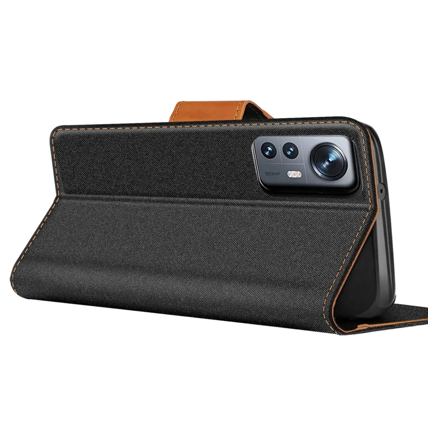 Xiaomi 12T / 12T Pro - Jeanslook Klapphülle mit Kartenfach