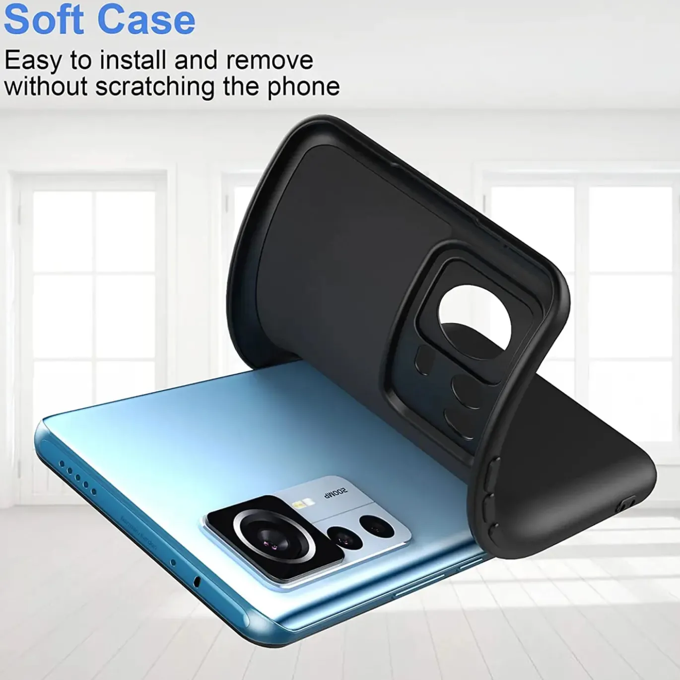 Xiaomi 12T / 12T Pro - Slim Silikon Backcover Schwarz
