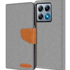 Xiaomi 14T Pro - Jeanslook Klapphülle mit Kartenfach