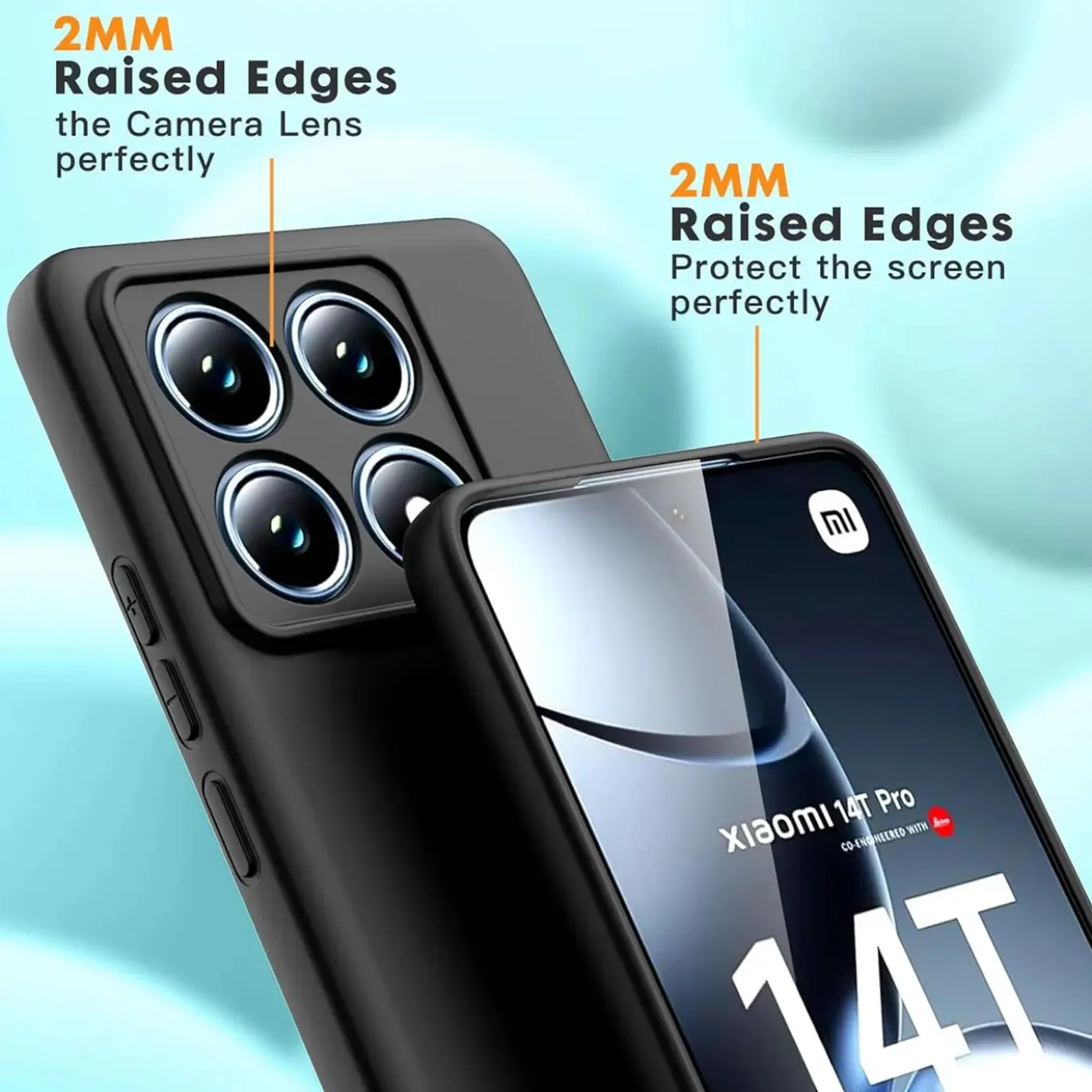 Xiaomi 14T Pro - Slim Silikon Backcover Schwarz