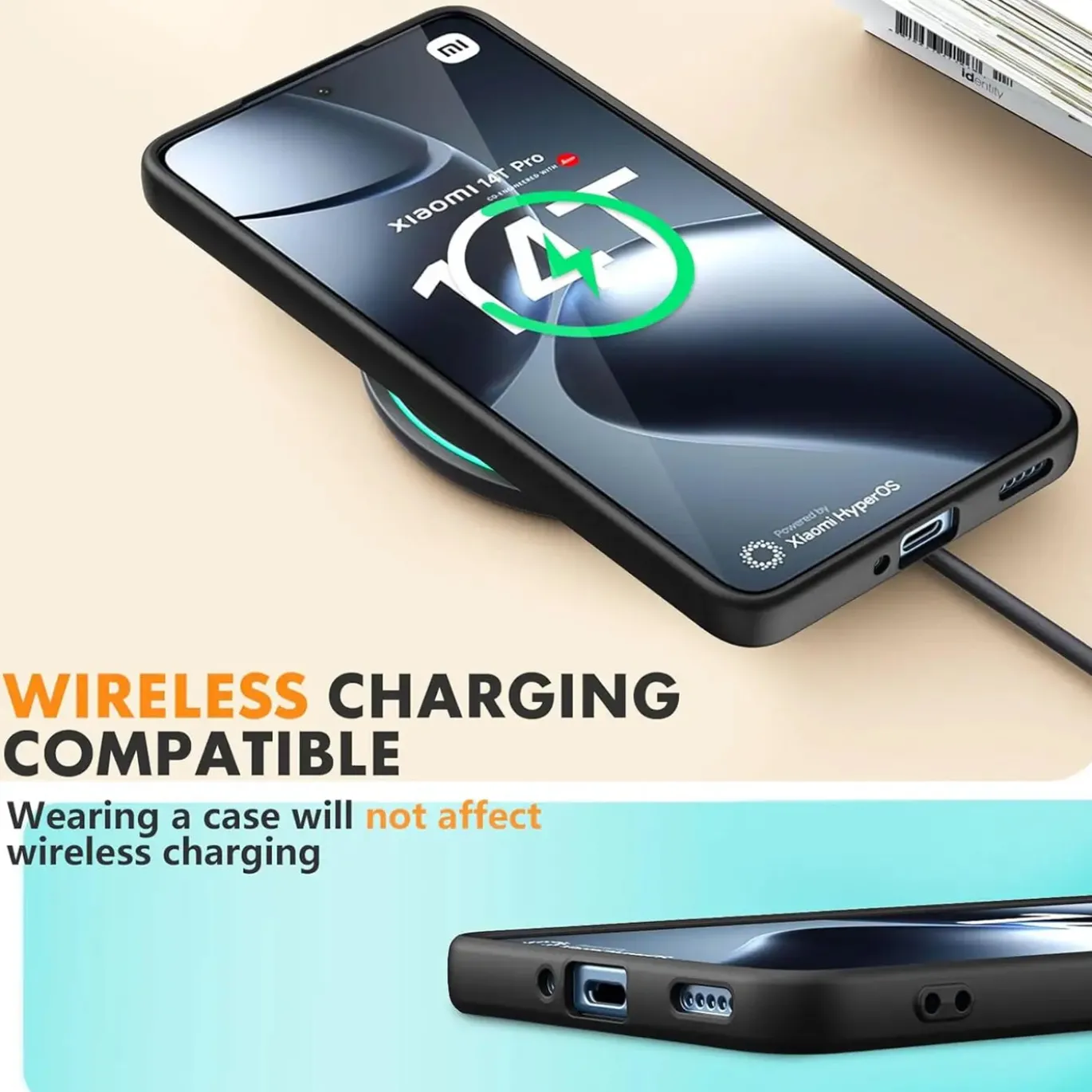 Xiaomi 14T Pro - Slim Silikon Backcover Schwarz