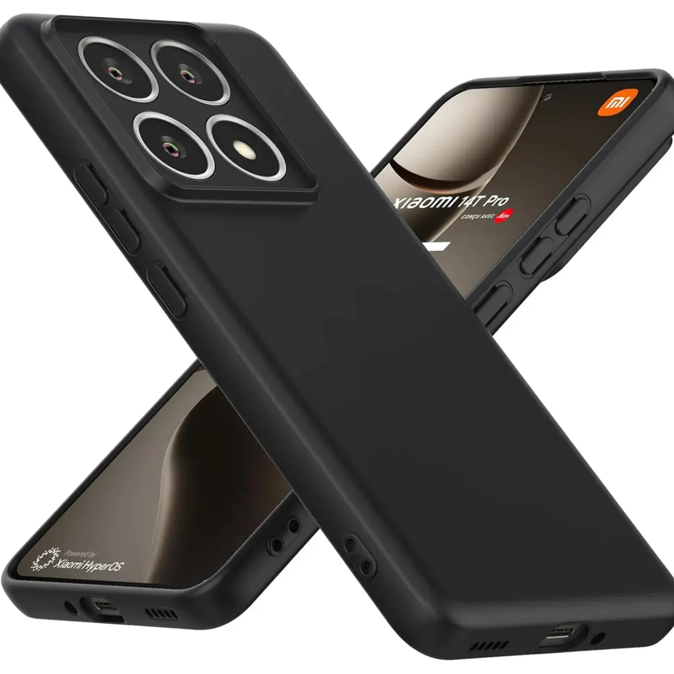 Xiaomi 14T Pro - Slim Silikon Backcover Schwarz