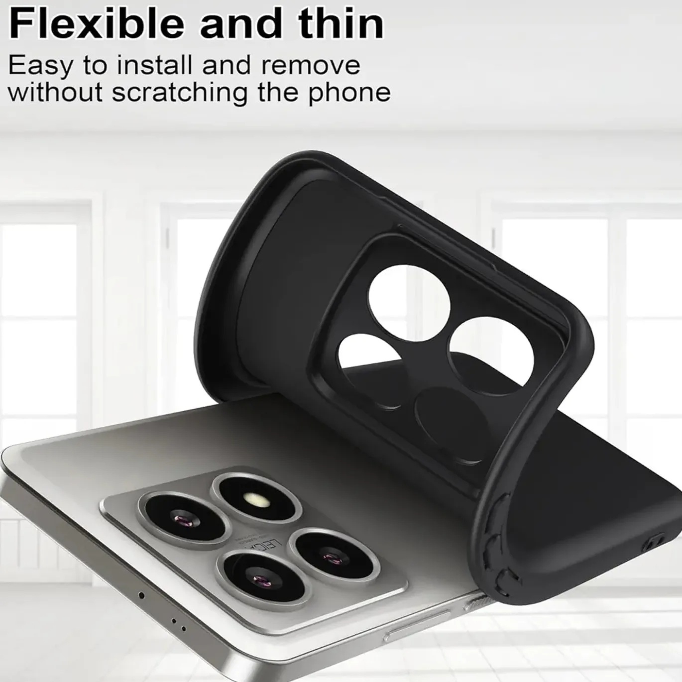 Xiaomi 14T Pro - Slim Silikon Backcover Schwarz
